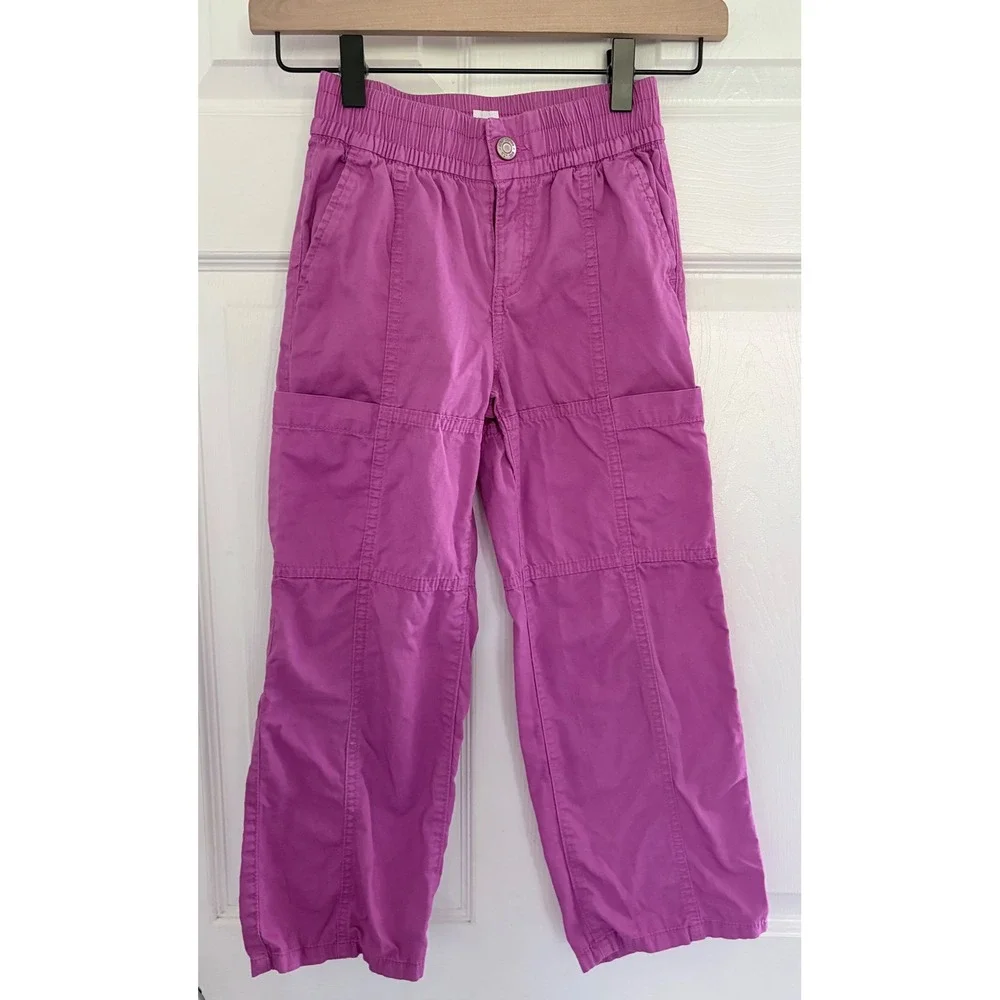 Gap Kids Pants Bundle Size S Purple Cargo and Red Wide Leg Jersey